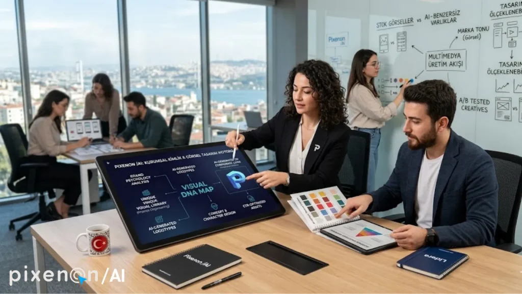 AI Tabanlı Kurumsal Kimlik ve Görsel Tasarım | Pixenon