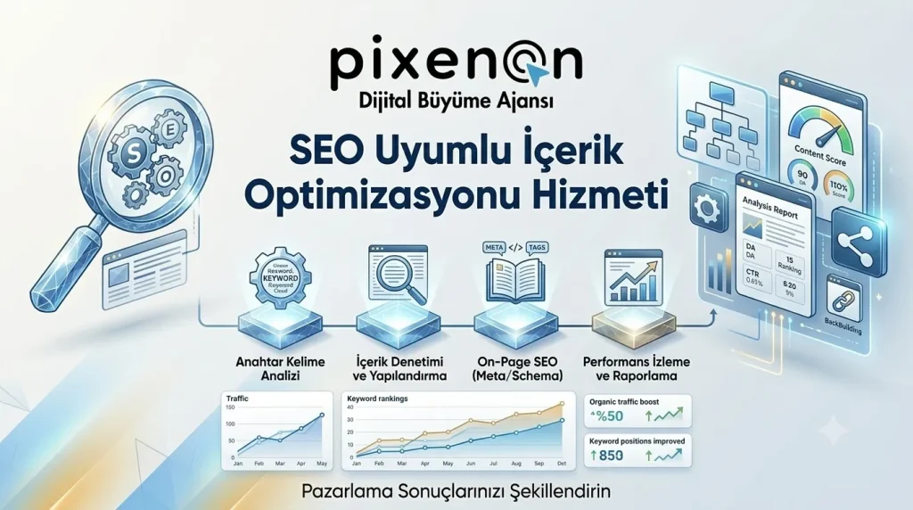 SEO Uyumlu İçerik Optimizasyonu Hizmeti | Pixenon