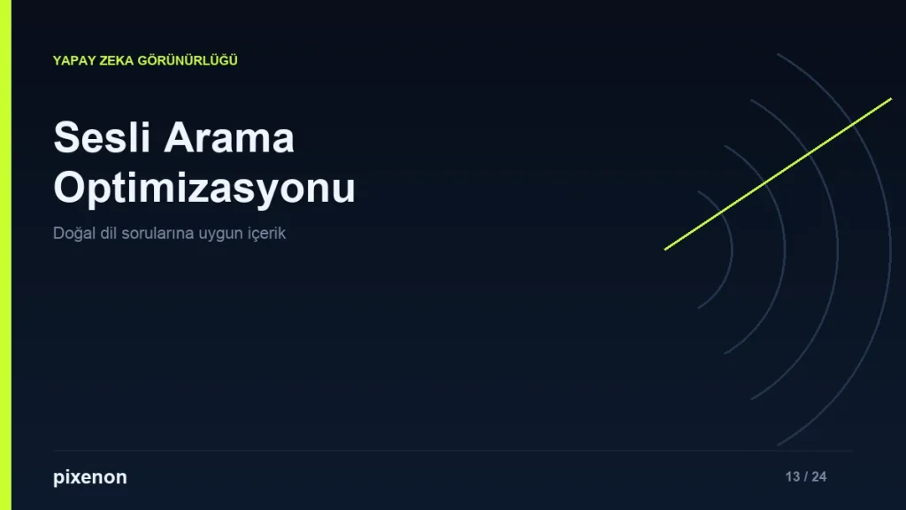 Sesli Arama Optimizasyonu - Pixenon