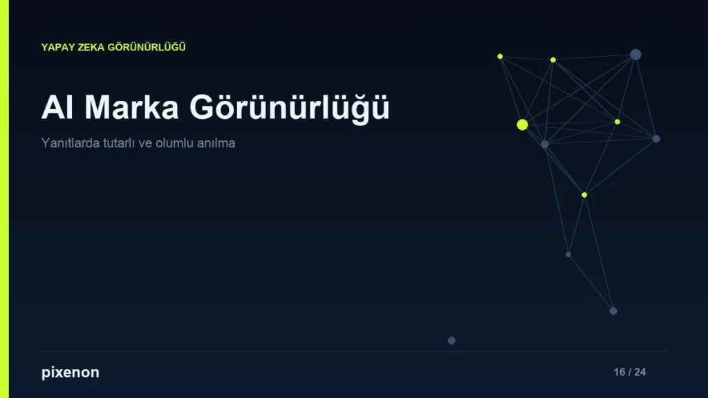 Yapay Zeka Marka Görünürlüğü Danışmanlığı - Pixenon