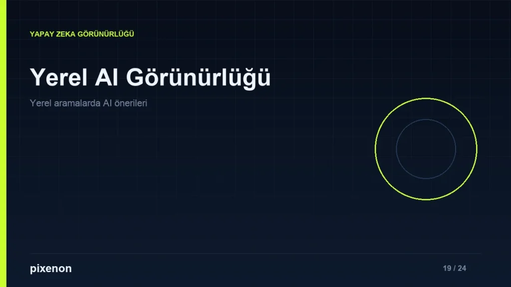 Yerel İşletmeler için Yapay Zeka Görünürlüğü - Pixenon