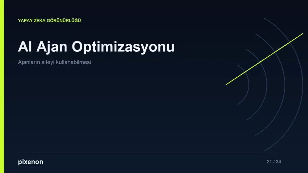 AI Ajan Optimizasyonu - Pixenon