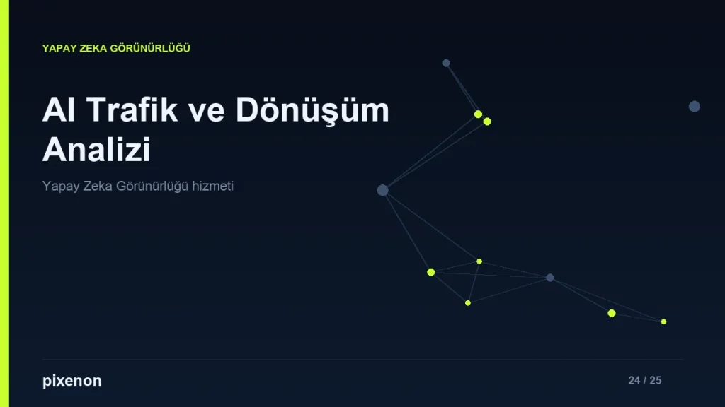 AI Trafik ve Dönüşüm Analizi - Pixenon